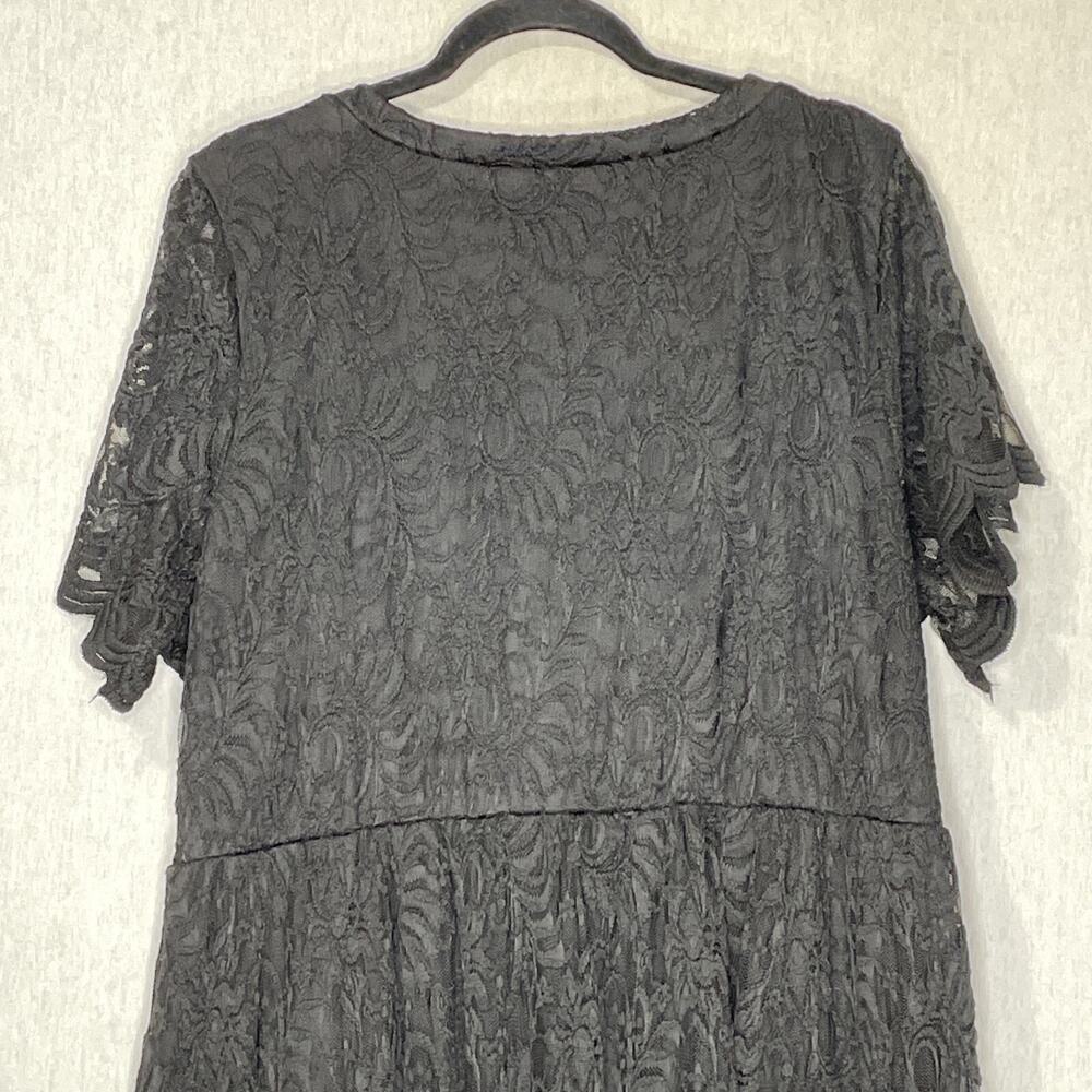 Torrid Midi Dress SZ 3X Solid Black Dark Fairy Grunge Witchy Gothic Whimsigoth - Picture 7 of 14